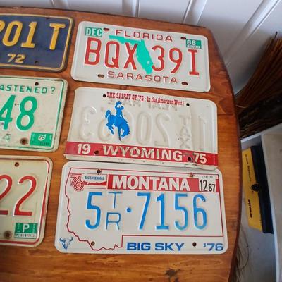 Vintage License Plate Lot – 12 Plates from Multiple States