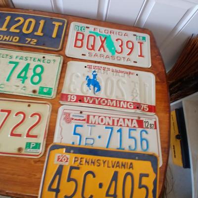 Vintage License Plate Lot – 12 Plates from Multiple States