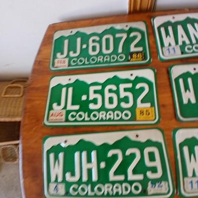 Colorado License Plate Lot – 11 Vintage Green Mountain Plates