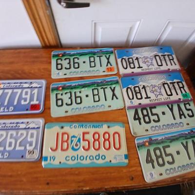 Colorado License Plate Lot – 10 Assorted Styles & Years