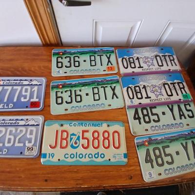Colorado License Plate Lot – 10 Assorted Styles & Years