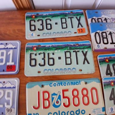 Colorado License Plate Lot – 10 Assorted Styles & Years