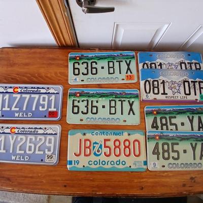 Colorado License Plate Lot – 10 Assorted Styles & Years