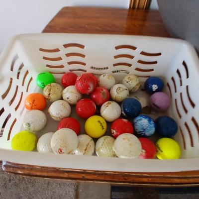 SPRI Ignite Stability Ball + Basket of Golf Balls & Colorado Rockies Rally Towel baseball sign