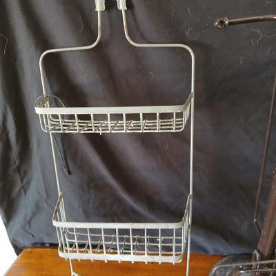 Bathroom Accessory Lot – Shower Caddies & Toilet Paper Stand