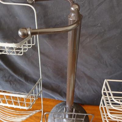 Bathroom Accessory Lot – Shower Caddies & Toilet Paper Stand