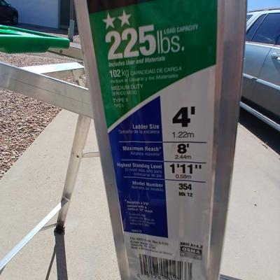 Like new Werner 4' Aluminum Step Ladder & Tool Set