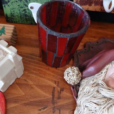 Merry Christmas Wall Art - with hooks & Décor Bundle