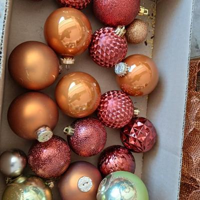 Holiday Faux Florals, Pine Boughs & Ornament Lot