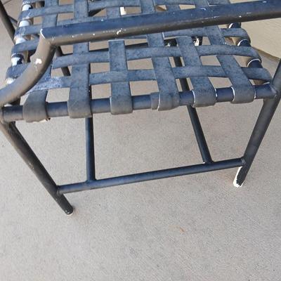 Vintage Patio Chairs – Metal Frame with Green patio umbrella