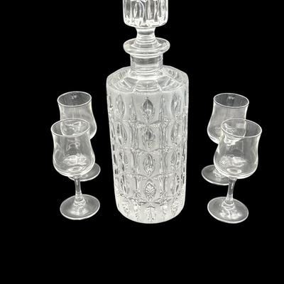 Crystal decanter 4 cordials