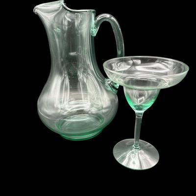 Margarita pitcher and 4 glasses