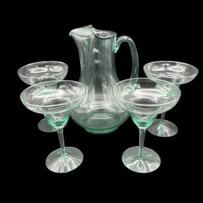 Margarita pitcher and 4 glasses