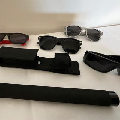 Billy Club or Night Stick, w/sun glasses