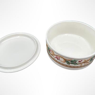 MIKASA “Holiday Orchid” Covered Dish