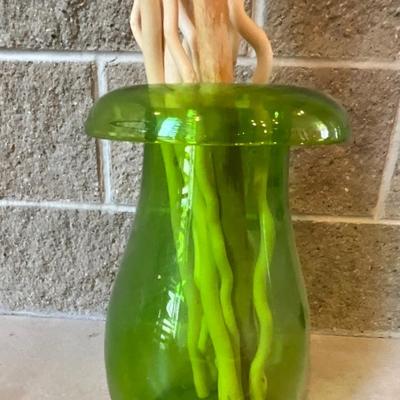 Glass Green Vase