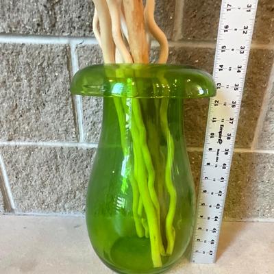 Glass Green Vase