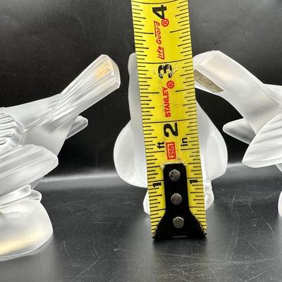Lalique Crystal Sparrows - Set of 4