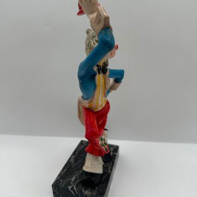 Vintage Fontanini Depose Clown Figurine on Marble Base