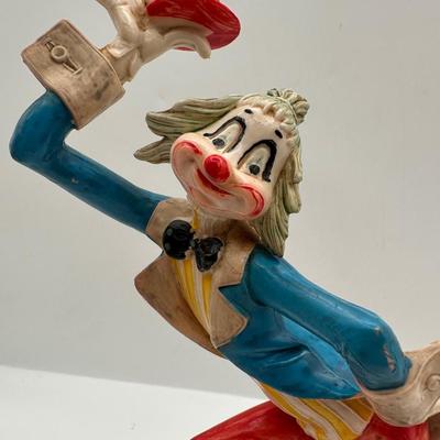 Vintage Fontanini Depose Clown Figurine on Marble Base
