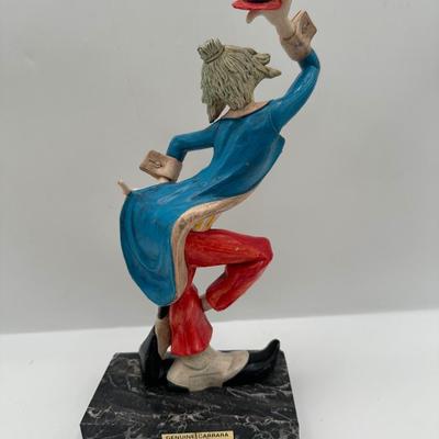 Vintage Fontanini Depose Clown Figurine on Marble Base