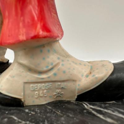 Vintage Fontanini Depose Clown Figurine on Marble Base