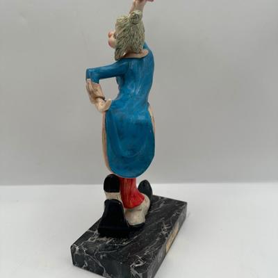 Vintage Fontanini Depose Clown Figurine on Marble Base