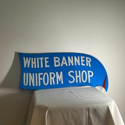 White Banner Sign