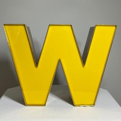 W sign, home decor, 16”W