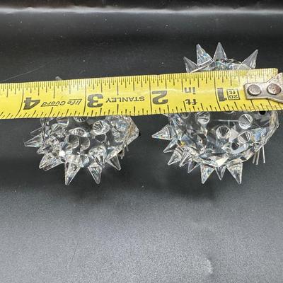 Swarovski Crystal Large and Small Hedgehog Figurines (See Details)