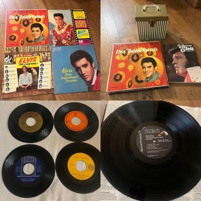 Elvis Vinyl & Collection of 45s (D-MG)