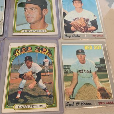 Vintage Boston Red Sox Baseball Cards Lot 1954-72
