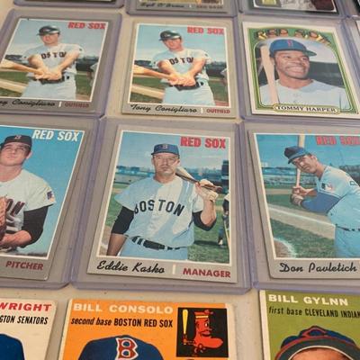 Vintage Boston Red Sox Baseball Cards Lot 1954-72