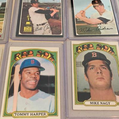 Vintage Boston Red Sox Baseball Cards Lot 1954-72