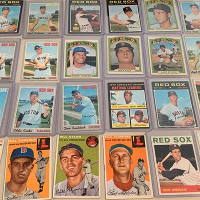 Vintage Boston Red Sox Baseball Cards Lot 1954-72
