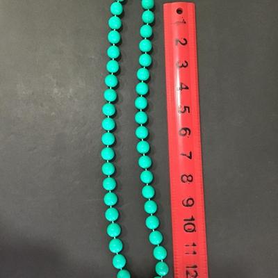 Very nice teal colored beaded necklace
