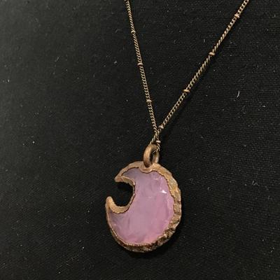 Pretty Rose, quartz, crescent, moon, necklace,