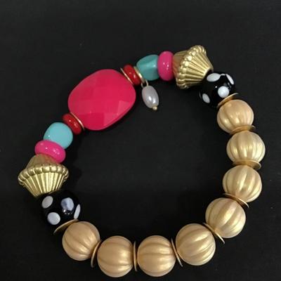 Cool unique beaded stretch bracelet