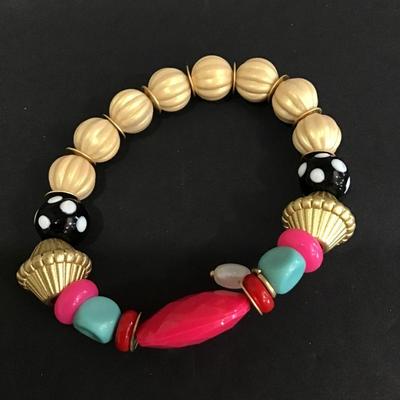 Cool unique beaded stretch bracelet