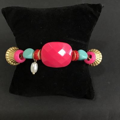 Cool unique beaded stretch bracelet