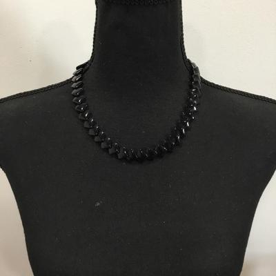 Vintage square beaded necklace