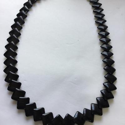 Vintage square beaded necklace