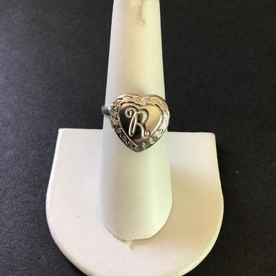 Treasured memories by Ganz initial R heart locket ring