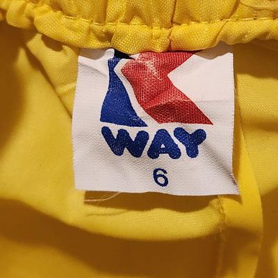 K-way Hoodie Yellow 100% Polyamide Pullover with Pants Windbreaker