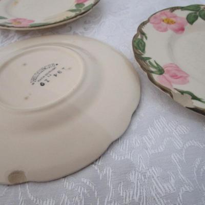 Sale Photo Thumbnail #11: 6 roll dishes 6-1/4" (two chipped), 2 salad plates 8" (one chipped), 7 fruit/dessert bowls 5-3/4" in diameter