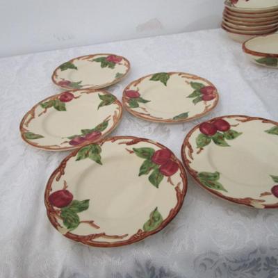 Sale Photo Thumbnail #19:  3 cups (all without chips), 7 saucers (2 have chips), 5 bread plates (3 have chips)