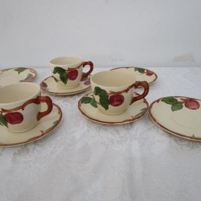 Sale Photo Thumbnail #18:  3 cups (all without chips), 7 saucers (2 have chips), 5 bread plates (3 have chips)