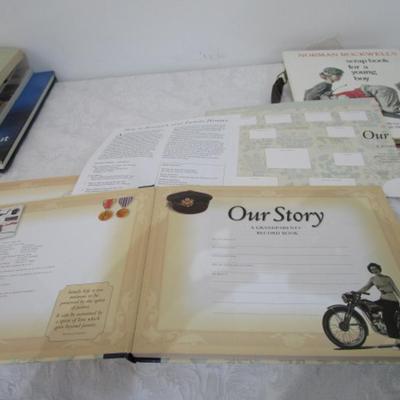 Sale Photo Thumbnail #90: "Norman Rockwell's Scrapbooks of a Young Boy", "Our Story, A Grandparents' Record Book"