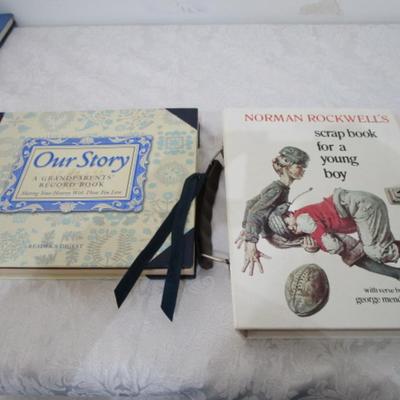 Sale Photo Thumbnail #85: "Norman Rockwell's Scrapbooks of a Young Boy", "Our Story, A Grandparents' Record Book"