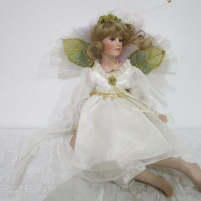 Sale Photo Thumbnail #106: Angel doll with fiber optic wings & porcelain head, arms & legs, Takes 3 AA batteries included, see pictures